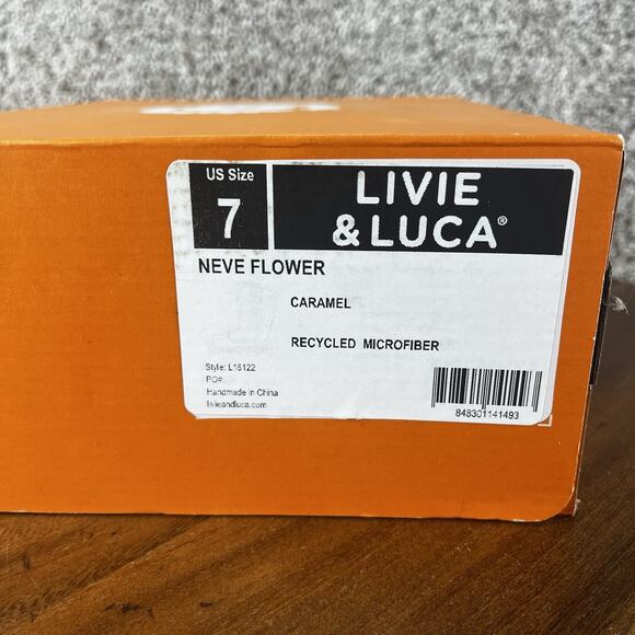 Livie & Luca Neve Flower Toddler Size 7 Full Boot Caramel Girls Shoes Brown - Picture 11 of 12